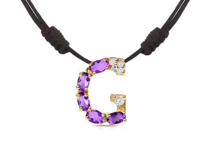 Albert Hern Necklaces Pendant Letter G Initial 18kt Gold