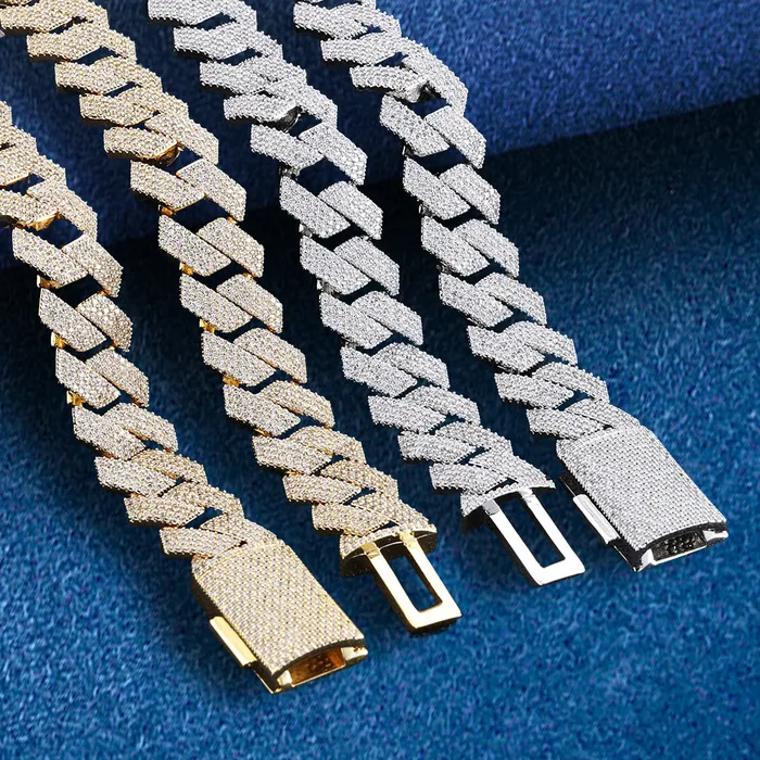 IceZeusShop 15mm Iced Out Miami Cuban Link Bracelet With CZ Clasp Bracelets