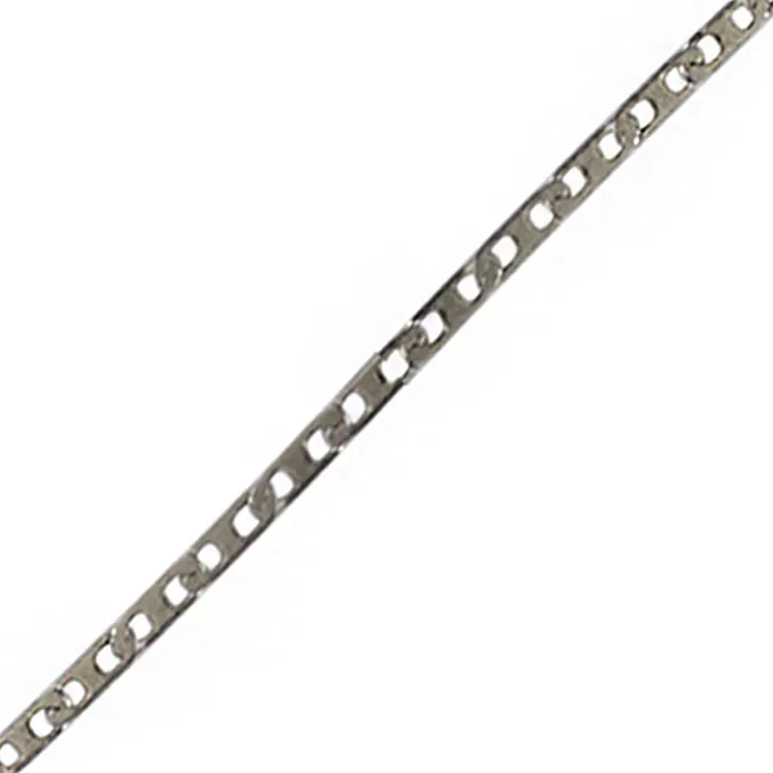 INOX JEWELRY Necklaces Silver Tone Stainless Steel 2mm Mariner Link Chain