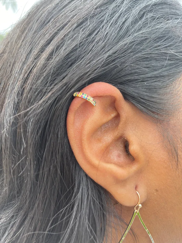 multicolor cz ear cuff bubs sass Earrings