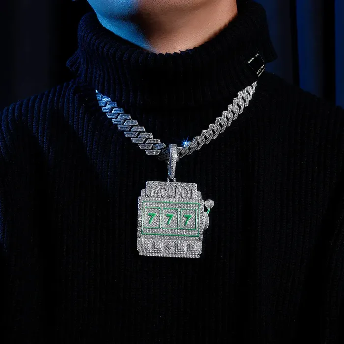 Necklaces Custom Lucky 777 Machine Pendant icezeusshop