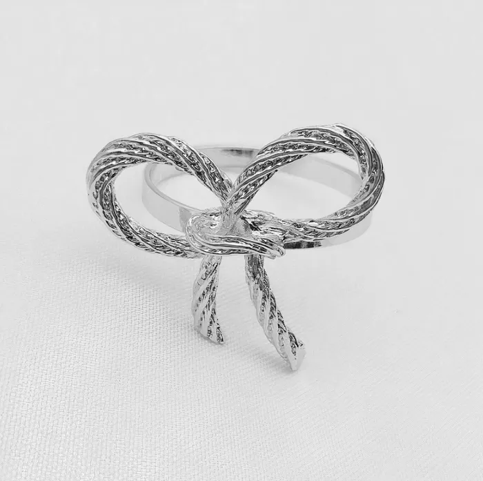 Rings Bow Napkin Ring Set of 6 ClaudiaG Home