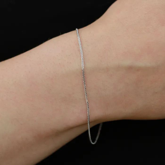 10kt White Gold Square Wheat Bracelet in 85inch Independent Jewellers Bracelets 10kt White Gold Square Wheat Bracelet in 85inch Independent Jewellers Bracelets
