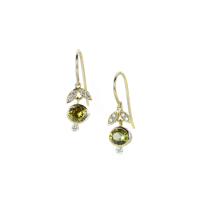 Alexis Kletjian Earrings Mali Garnet Lotus Earrings