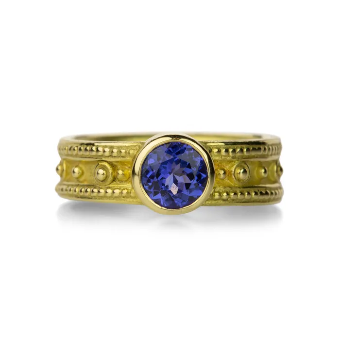 Barbara Heinrich Rings Round Tanzanite Ring With Granulation