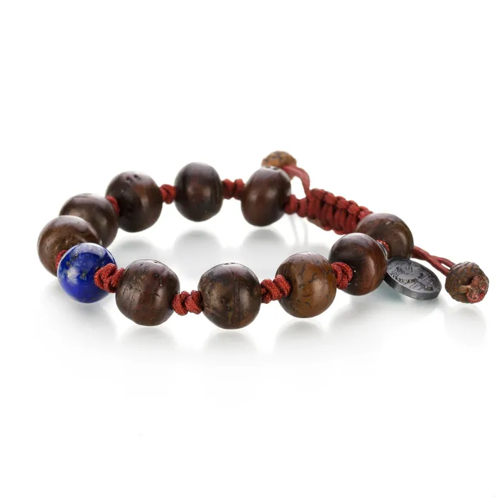 Bracelets Joseph Brooks Lapis and Antique Bodhi Seed Bracelet