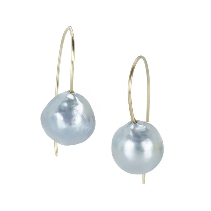 Earrings Rosanne Pugliese Silver Baroque Pearl Earrings