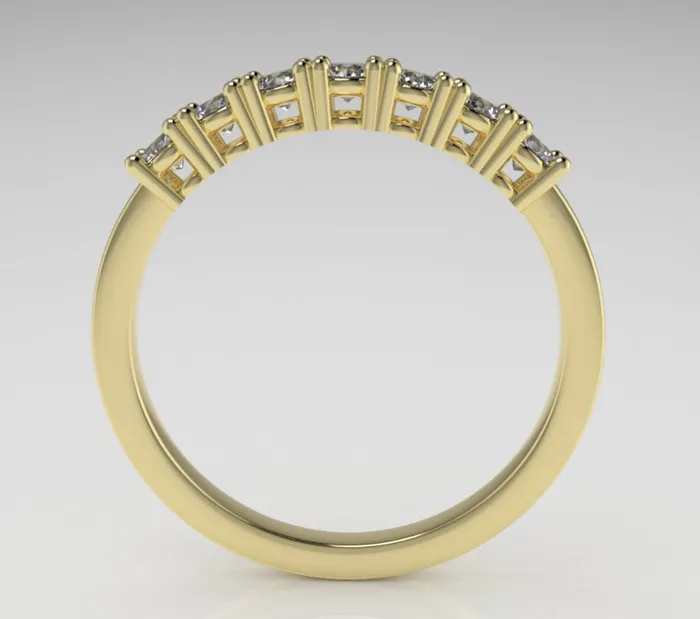 JCM DESIGN JEWELRY Rings 14k yellow gold Ring with 7 Diamond 25mm VS1 each stt prongs stone round