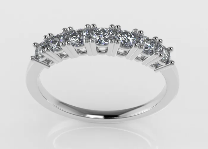 JCM DESIGN JEWELRY Rings 14k yellow gold Ring with 7 Diamond 25mm VS1 each stt prongs stone round