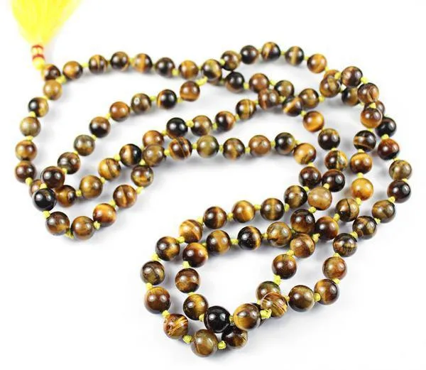 Necklaces Beads Supplies USA Natural Tigers Eye Smooth Round Prayer Mala Beads Necklace 8mm 108 beads Necklaces Beads Supplies USA Natural Tigers Eye Smooth Round Prayer Mala Beads Necklace 8mm 108 beads