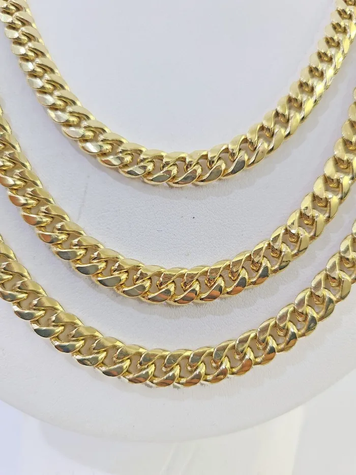 Necklaces Globalwatches10 10k Yellow Gold 7mm Miami Cuban Link Chain Necklace 2024 Inches Real