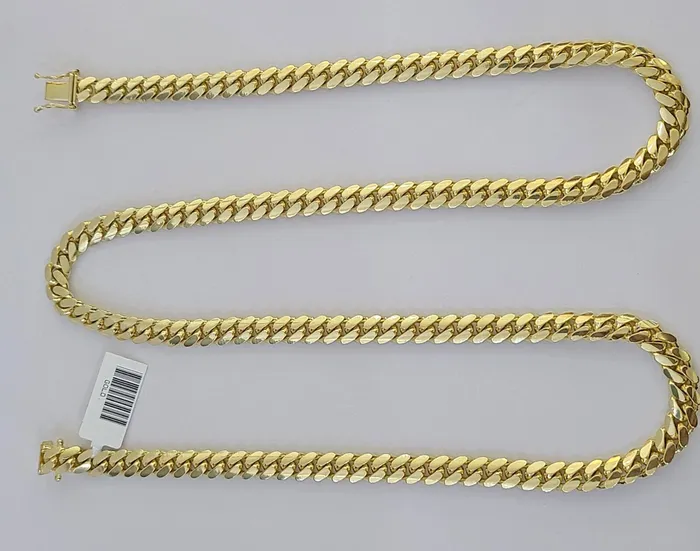 Necklaces Globalwatches10 14k Yellow Gold 7mm Miami Cuban Link Chain Necklace 2026 Inch Real Solid