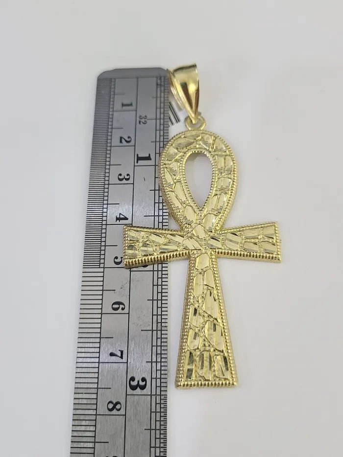 Necklaces Globalwatches10 Real 10k Rope Chain Jesus Cross Charm Set 7mm 2028 Inch Necklace Yellow Gold