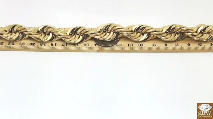 Necklaces Gold and Diamond 10k Real Gold Rope Chain Necklace 22 Inch 15mm Men thick Brand NEW