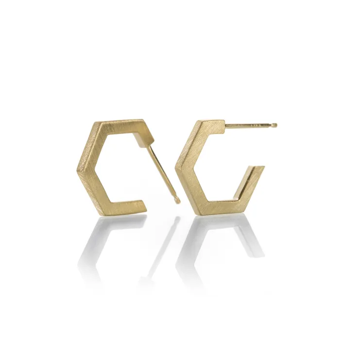 PreStyled Sets Julez Bryant Yellow Gold Orpa Geometric Hoops