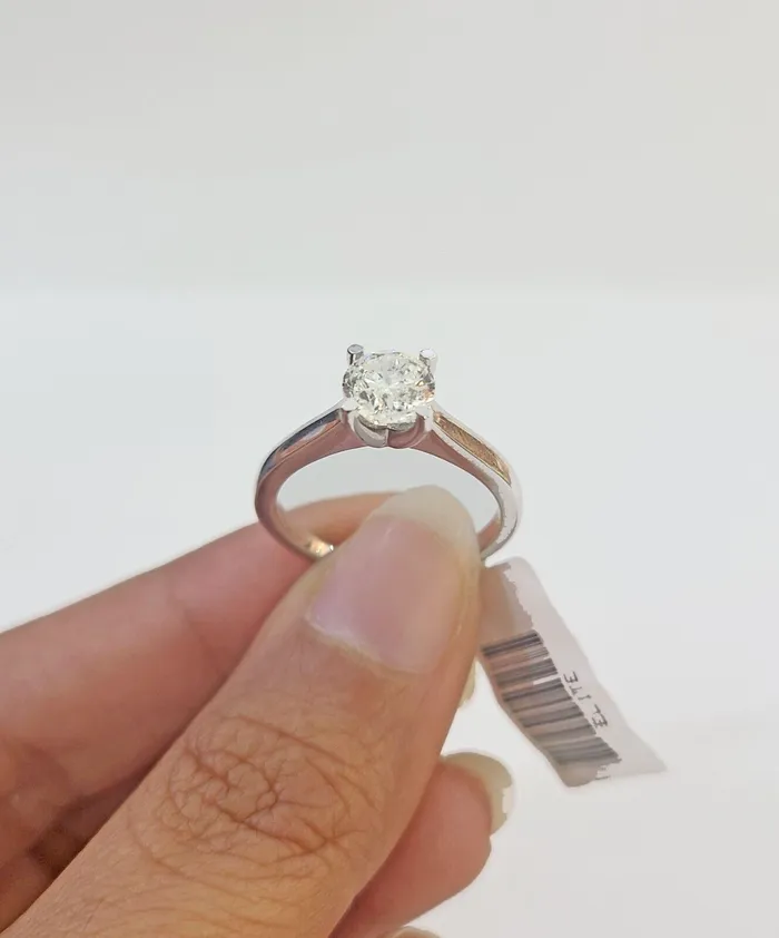 Rings REAL 14k White Gold Diamond Ring 100CT Ladies Size 7 Engagement Wedding Ring Gold and Diamond