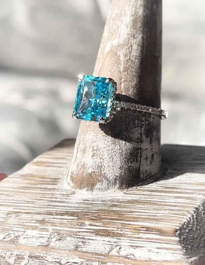 Rings Sophiareneboutiquecom Sterling Silver Crystal Blue Pave Ring Rings Sophiareneboutiquecom Sterling Silver Crystal Blue Pave Ring