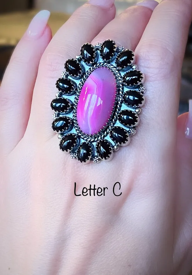 Rings Sterling Silver Pink Banded OnyxBlack Onyx Sophiareneboutiquecom Rings Sterling Silver Pink Banded OnyxBlack Onyx Sophiareneboutiquecom