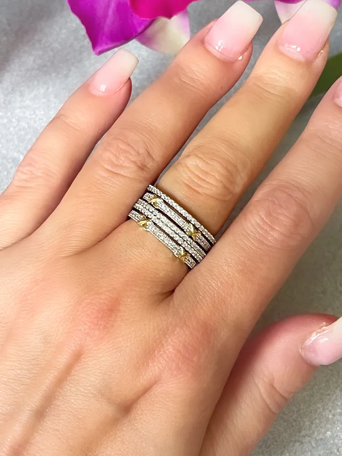 SophiaRene Boutique Sterling Silver Turkish Artisan Stack Ring Set Rings