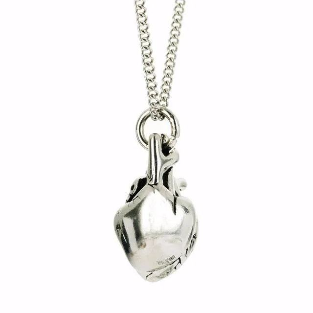 Anatomical Heart Pendant Necklace Womens Fashion High Polished Stainless Steel Antique Silver Necklace Jewelry For Wedding Party Occasions sparklingselections Necklaces Anatomical Heart Pendant Necklace Womens Fashion High Polished Stainless Steel Antique Silver Necklace Jewelry For Wedding Party Occasions sparklingselections Necklaces