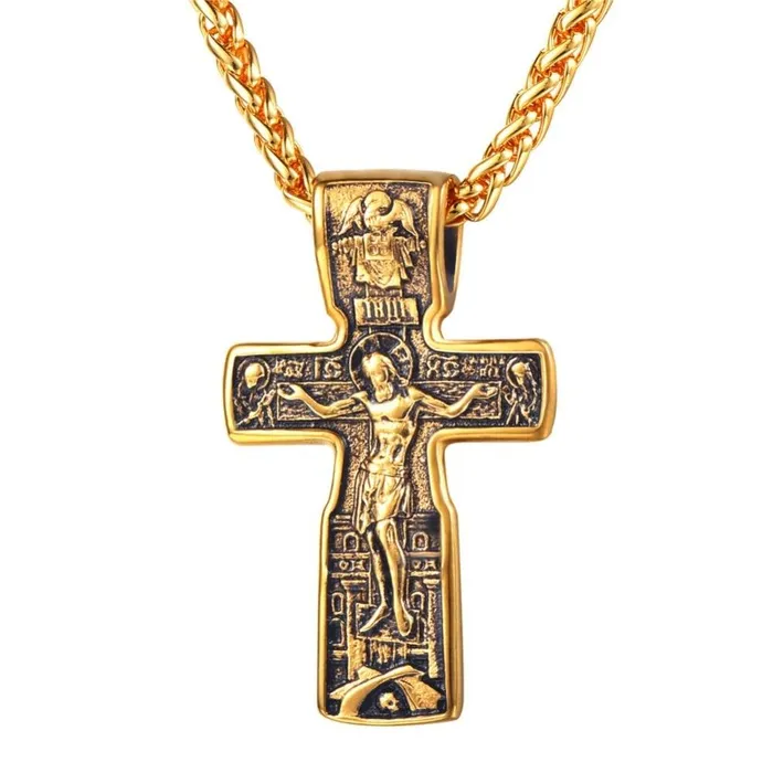 Bracelets sparklingselections Stainless Steel Vintage Cross Jesus Pendants Necklaces Men Jewelry Bracelets sparklingselections Stainless Steel Vintage Cross Jesus Pendants Necklaces Men Jewelry