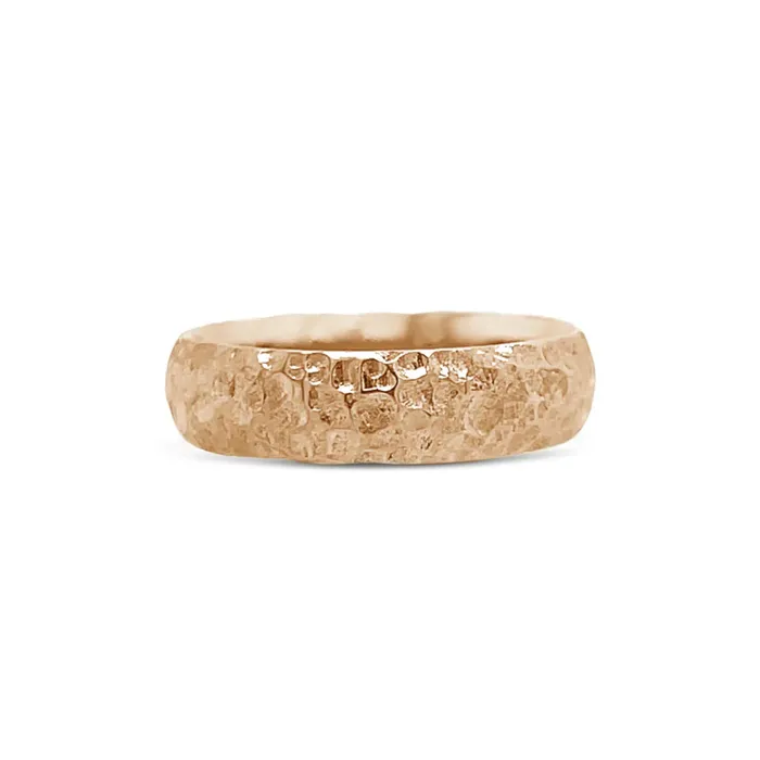 Crater Band in 14k Rose Gold Emily Amey Jewelry Rings