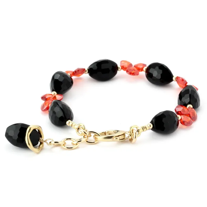 Elisa Ilana Lollies Onyx Orange Crystal Bracelet344934 Bracelets