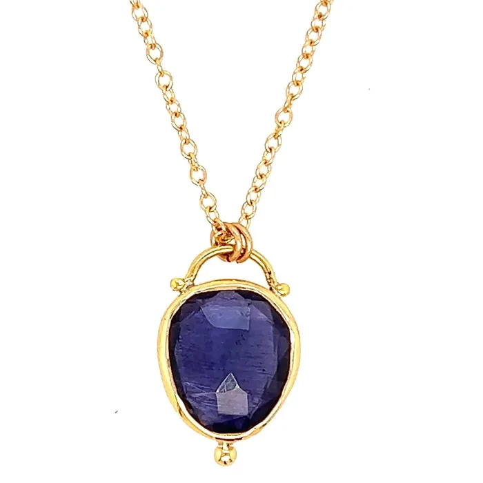 Emily Amey Jewelry 14k Rosecut Iolite necklace Necklaces