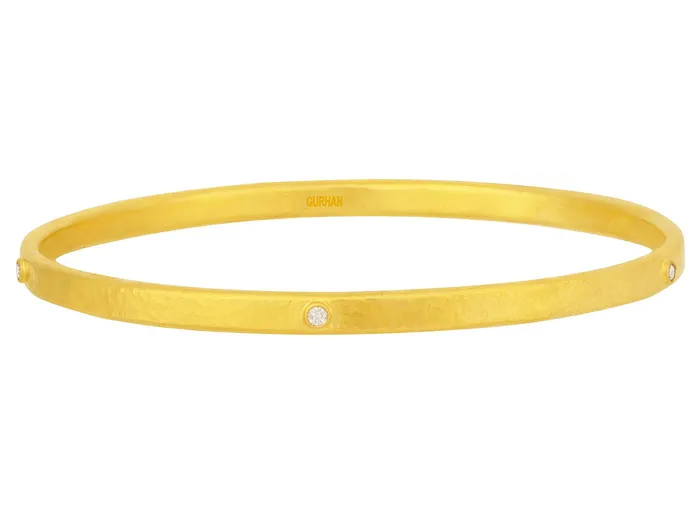 GURHAN Hoopla Gold Diamond Bangle Bracelet 42mm Wide 5Stone GG GOLD CLS Bracelets GURHAN Hoopla Gold Diamond Bangle Bracelet 42mm Wide 5Stone GG GOLD CLS Bracelets