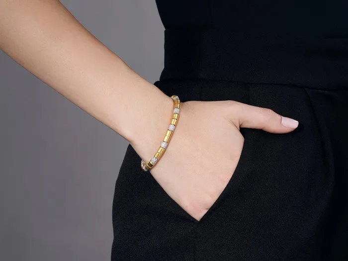 GURHAN Vertigo Gold Diamond Beaded SingleStrand Bracelet 55mm Smooth Beads 18K White Gold Pave Stations GG GOLD COR Bracelets GURHAN Vertigo Gold Diamond Beaded SingleStrand Bracelet 55mm Smooth Beads 18K White Gold Pave Stations GG GOLD COR Bracelets