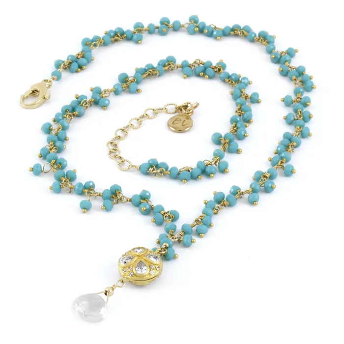 Necklaces Amazonite Flower Necklace349532 Elisa Ilana