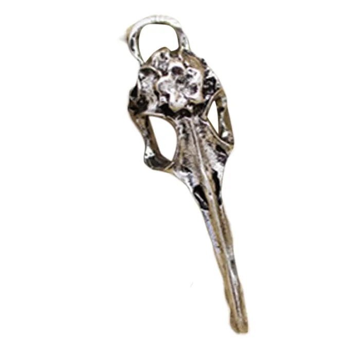 Necklaces Antique Silver Vintage Alloy Gothic Bird Skull Pendant Necklace for Women sparklingselections