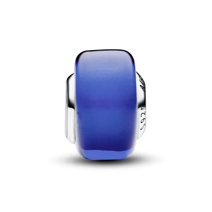 Pandora Charm Necklaces Blue Mini Murano Glass Charm