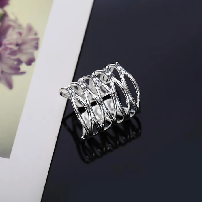 sparklingselections Rings Mesh Open Pretty Fashion Wedding Party Women Ring sparklingselections Rings Mesh Open Pretty Fashion Wedding Party Women Ring