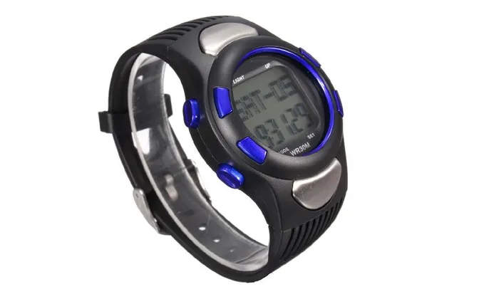 sparklingselections Watches Blue Professional Fitness 3D Sport Wrist Watch Pulse Heart Rate Monitor